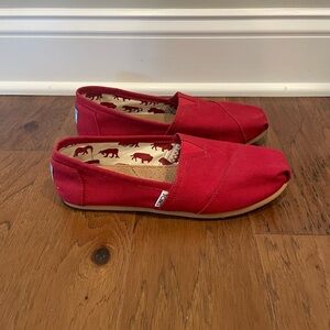 Toms Red Slip-On Shoes